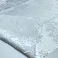 Polyester Spandex Woven White Floral Jacquard Satin Fabric